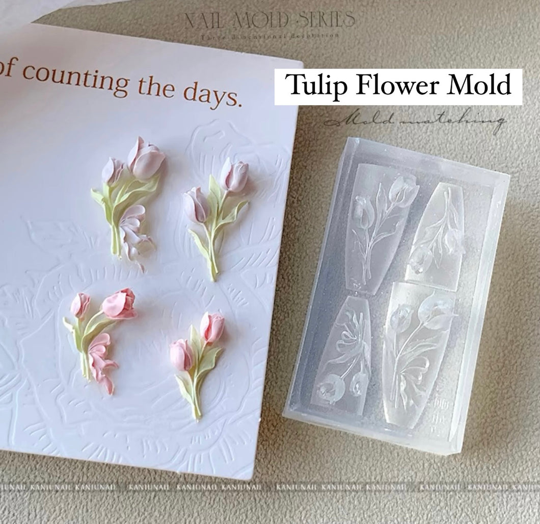 T01- Tulip Flower Nail Art Mold