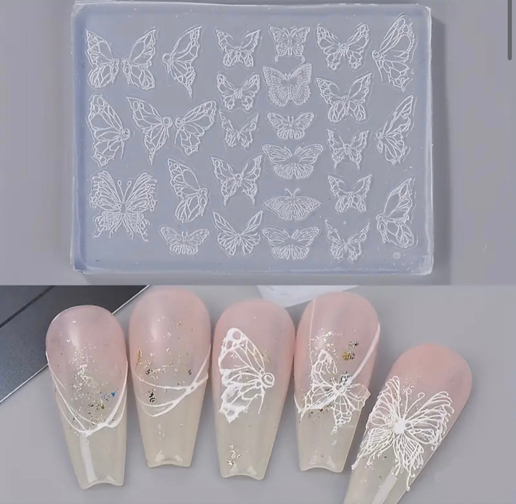 C66- Nailart 3D Butterfly mold