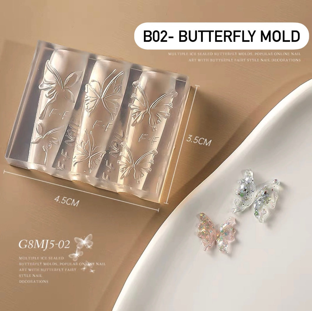 B02- Nailart 5D Butterfly Mold