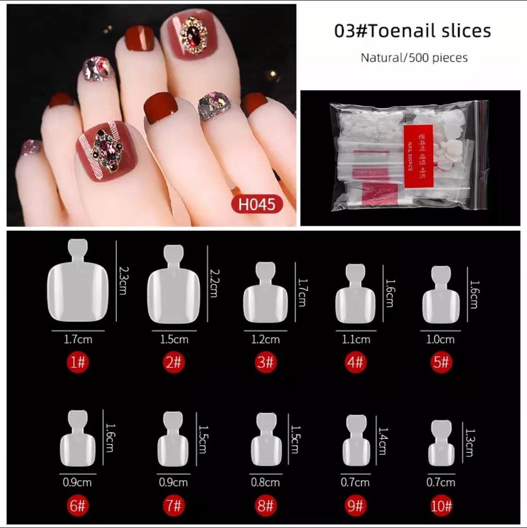 500pcs Pack Nail Tips For Manicure Extension : H045