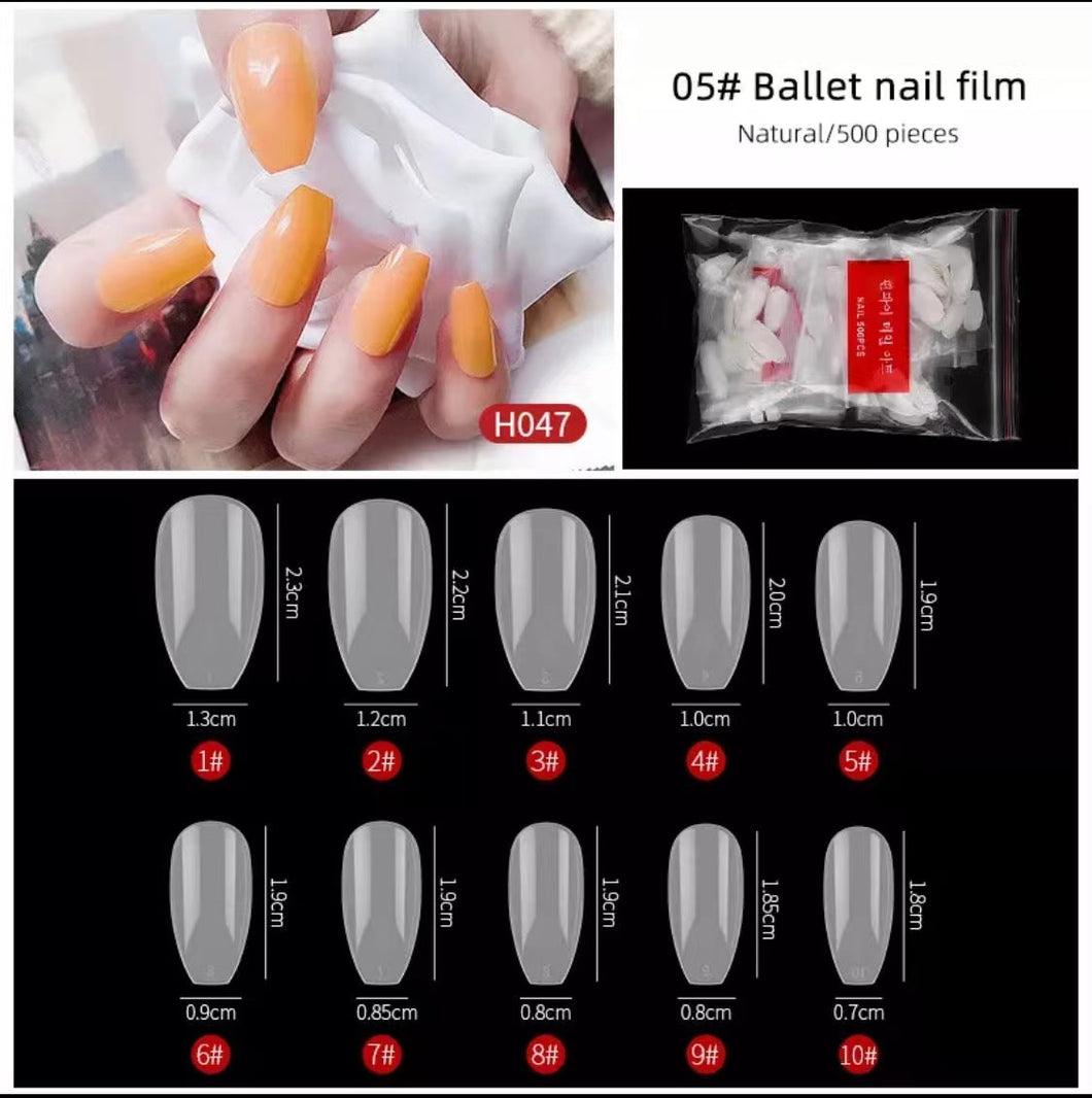 500pcs Pack Nail Tips For Manicure Extension : H047