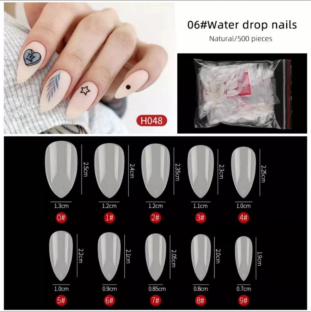 500pcs Pack Nail Tips For Manicure Extension : H048