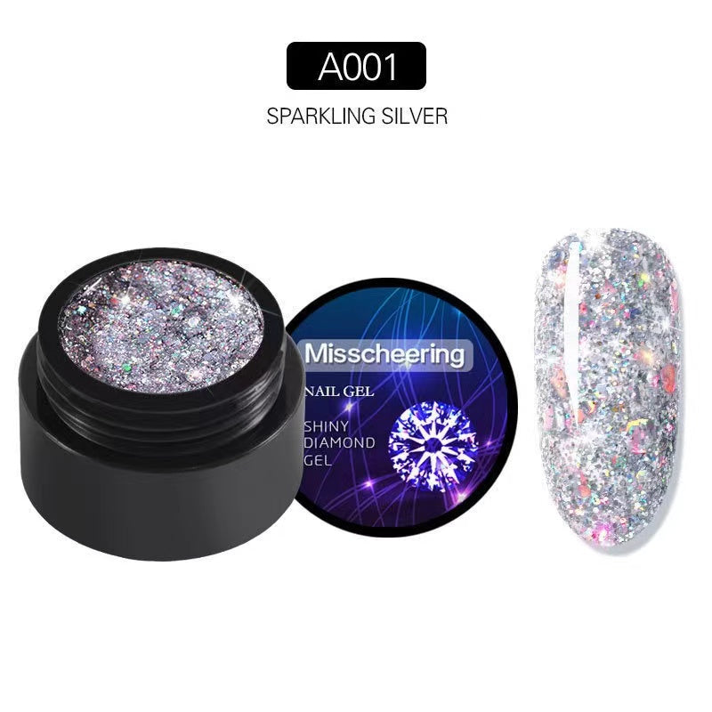 A01 Shiny Diamond Gel Sparkling Silver